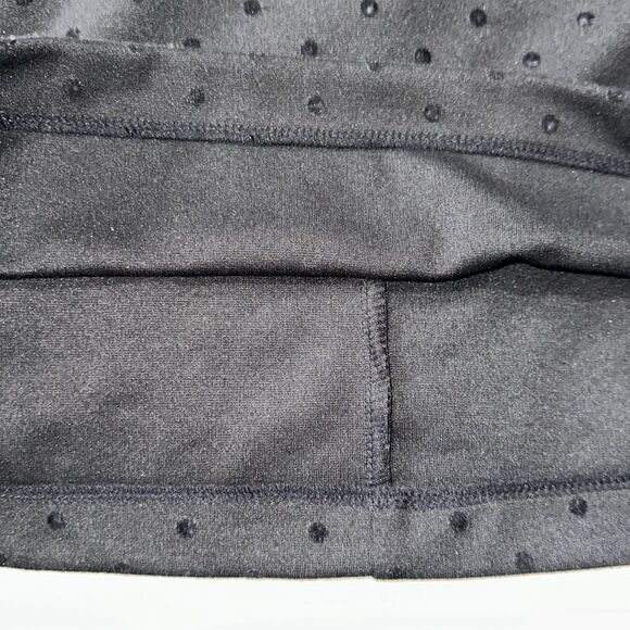 maurices M Black Fitted Elasticized High Waistband Velvet Polka Dot Pencil Skirt - Picture 11 of 11